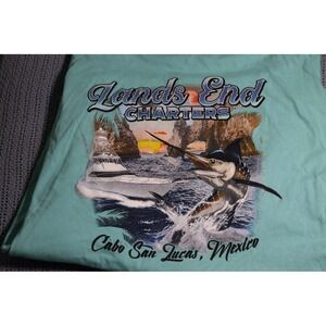 Red Tuna Shirt Club Lands End Charters Cabo San Lucas Marlin T-Shirt Mens 4XL